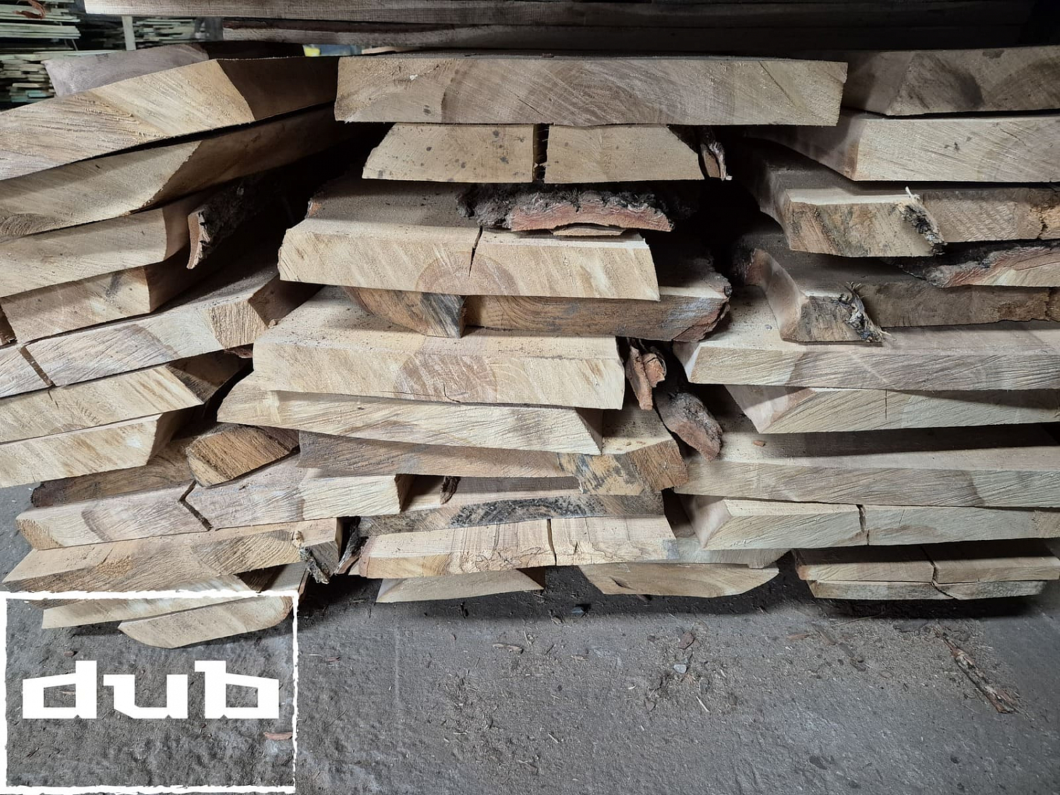 Доска березы сухая необрезная 1 сорт 3000х200х50